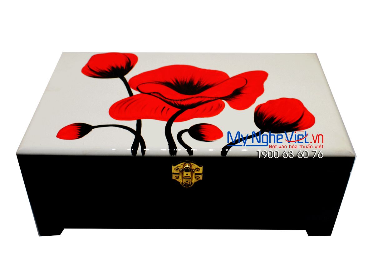 Hộp Đựng Trang Sức Cao Cấp Vẽ Hoa Hồng MNV-HTSTT001-9 (HÀNG ĐẶT)