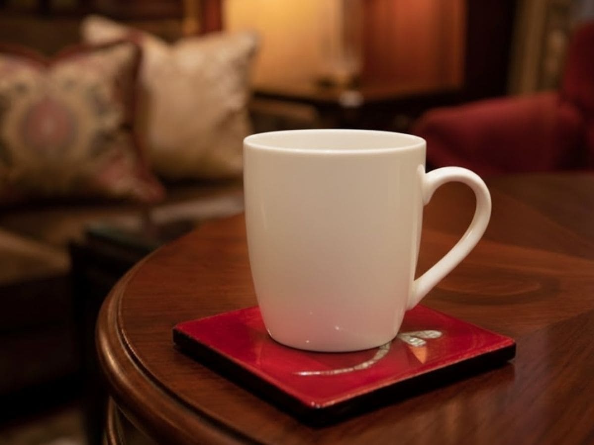 Đế Lót Ly cẩn Chuồn Chuồn nền đỏ D11xH5cm DLL10-4