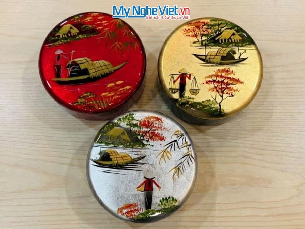 Đế Lót Ly tròn Đồng quê màu bạc DLL10-7