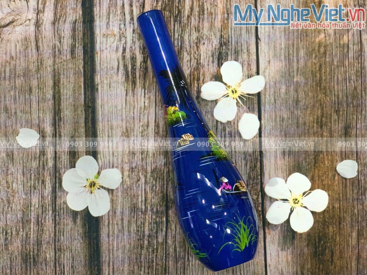 Bình vuốt vẽ cảnh đồng quê nhiều mẫu  LHSMTT10-1