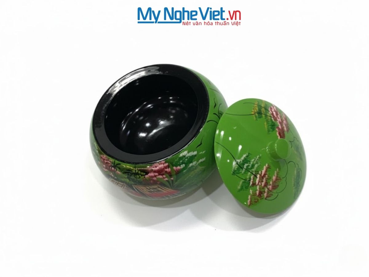 Hũ cam- Hũ đào đồng quê màu xanh lá MNV-SMCV16/2