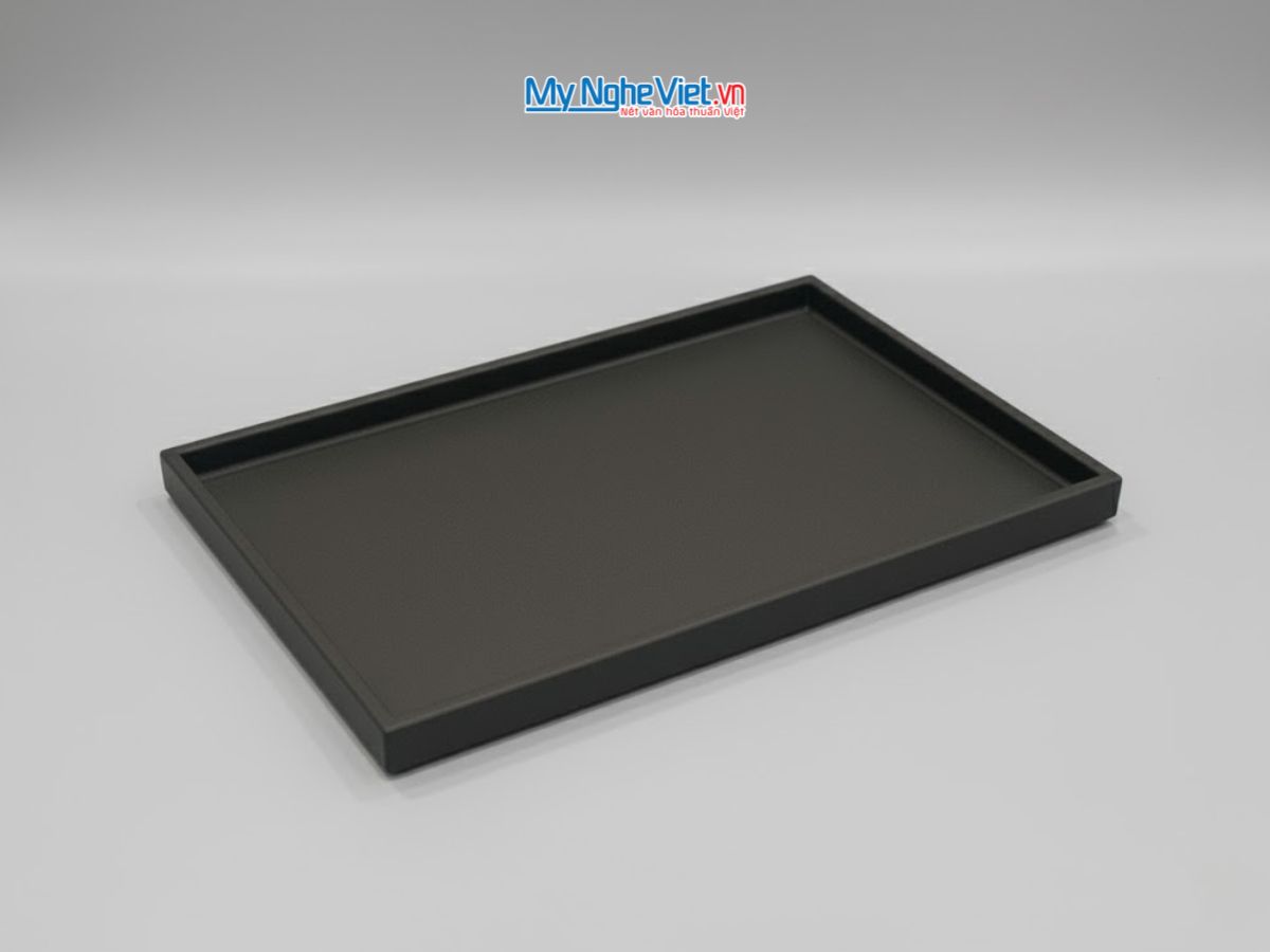 Khay sơn mài màu đen mờ KSMTN001