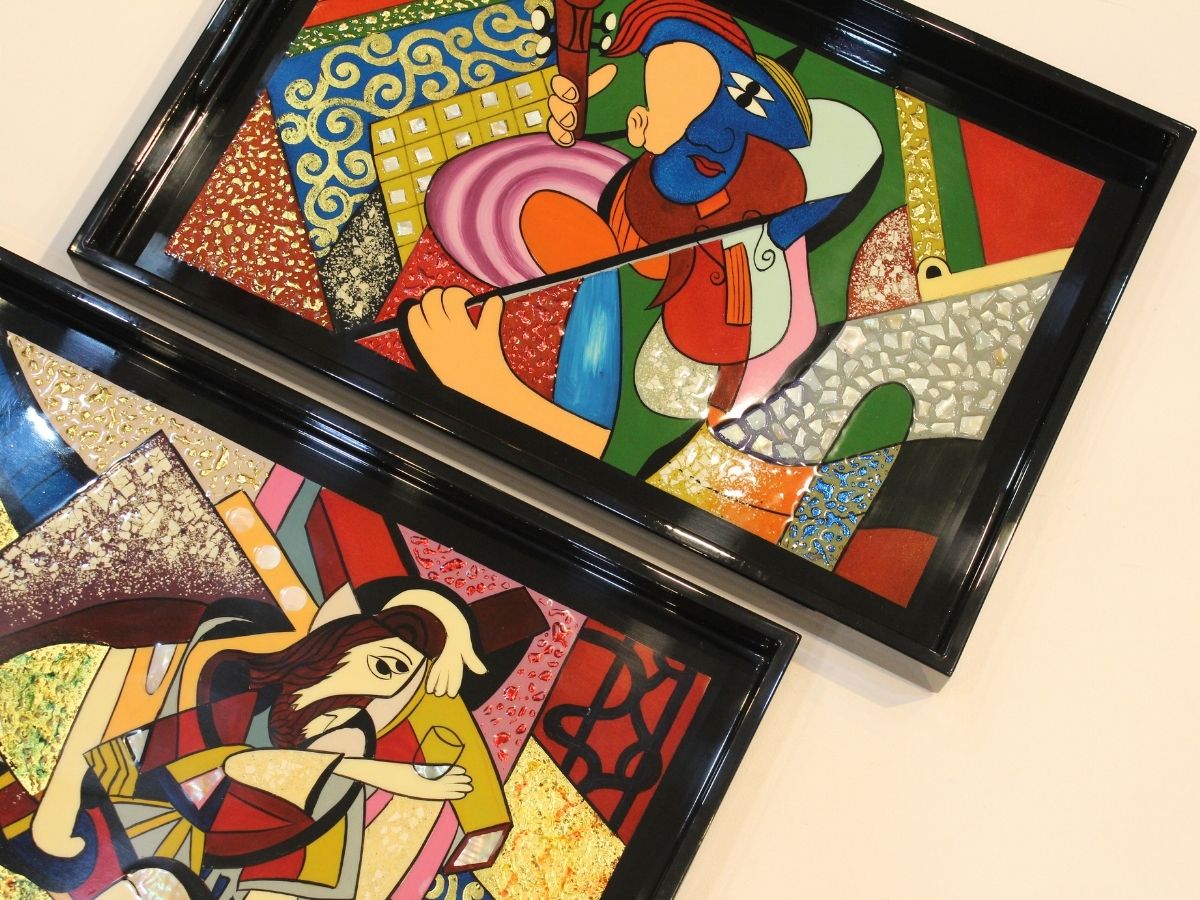 Khay sơn mài Picasso 25x38- KSM2538 PICASSO - 3