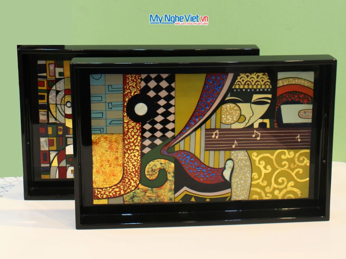 Khay sơn mài Picasso 25x38- KSM2538 PICASSO - 4