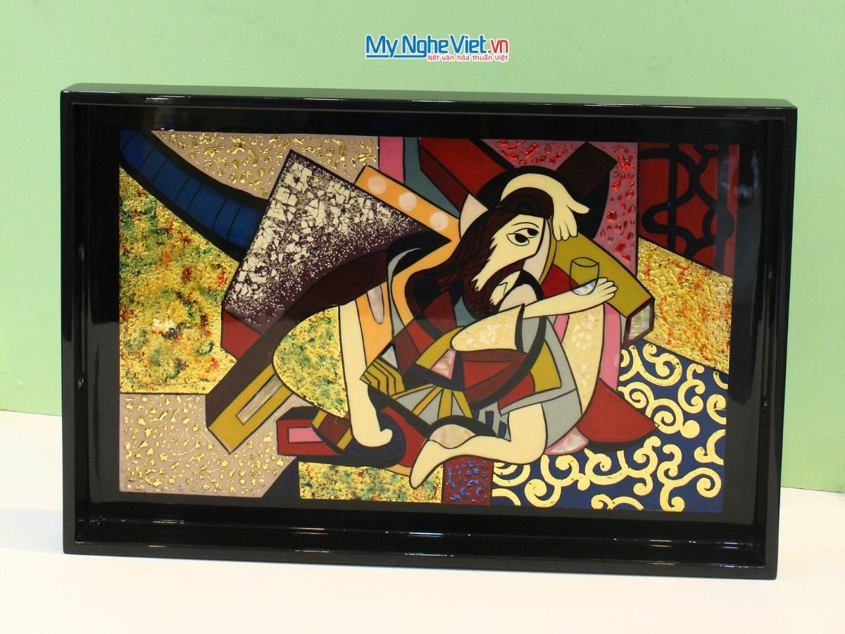 Khay sơn mài Picasso 25x38- KSM2538 PICASSO - 2