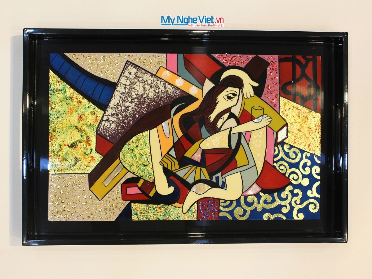 Khay sơn mài Picasso 25x38- KSM2538 PICASSO - 2