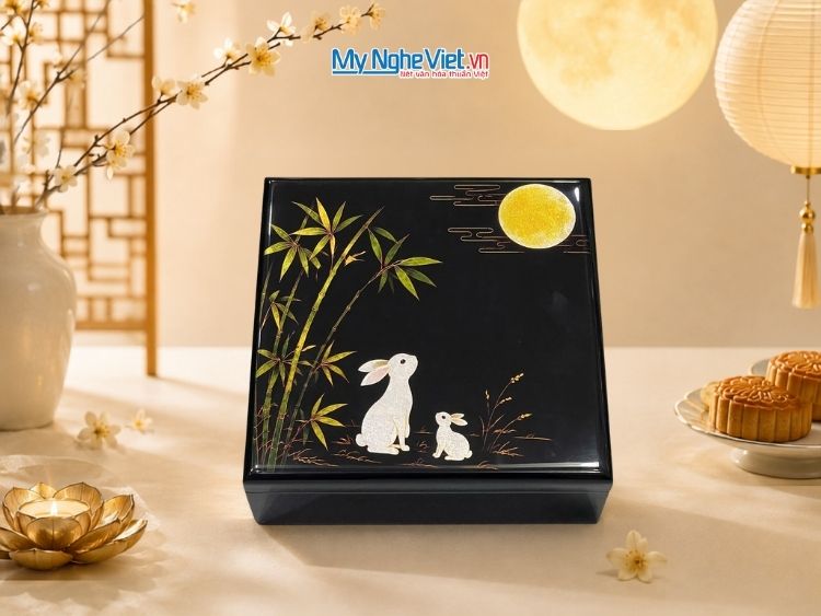 (Hàng Đặt) Hộp Sơn Mài Trung Thu 2026 – “Trung Thu Đoàn Viên”| Quà Tặng Trung Thu Doanh Nghiệp