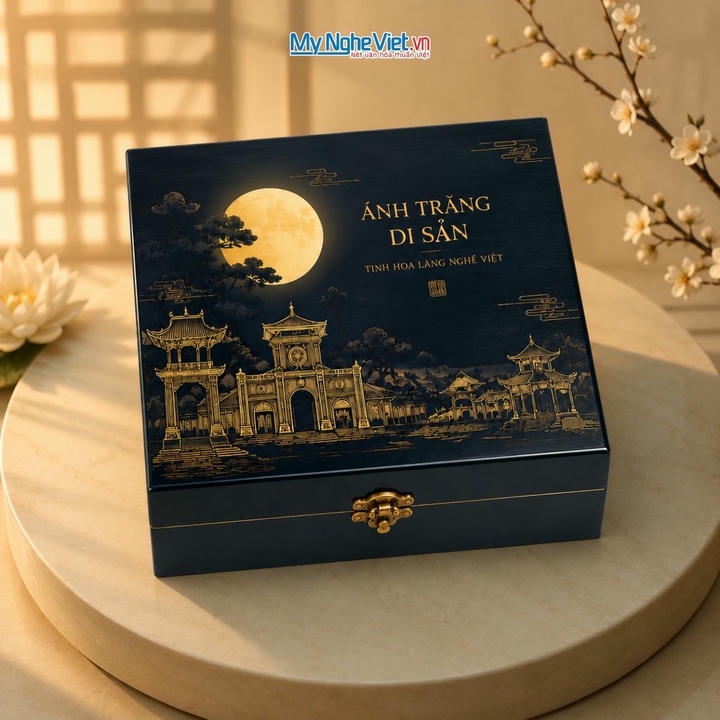 (Hàng Đặt) Hộp Sơn Mài Trung Thu 2026 – “Ánh Trăng Di Sản” | Quà Tặng Trung Thu Doanh Nghiệp