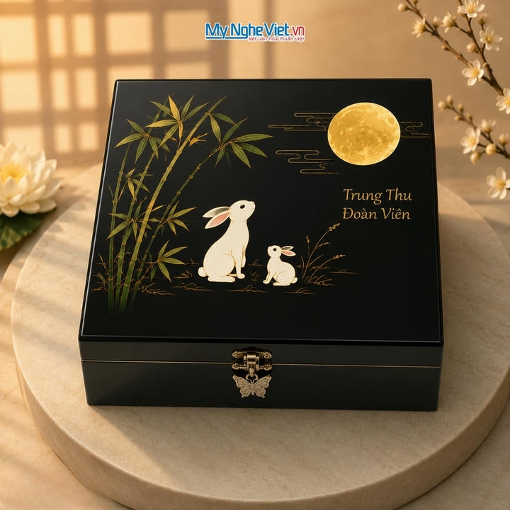 (Hàng Đặt) Hộp Sơn Mài Trung Thu 2026 – “Trung Thu Đoàn Viên”| Quà Tặng Trung Thu Doanh Nghiệp