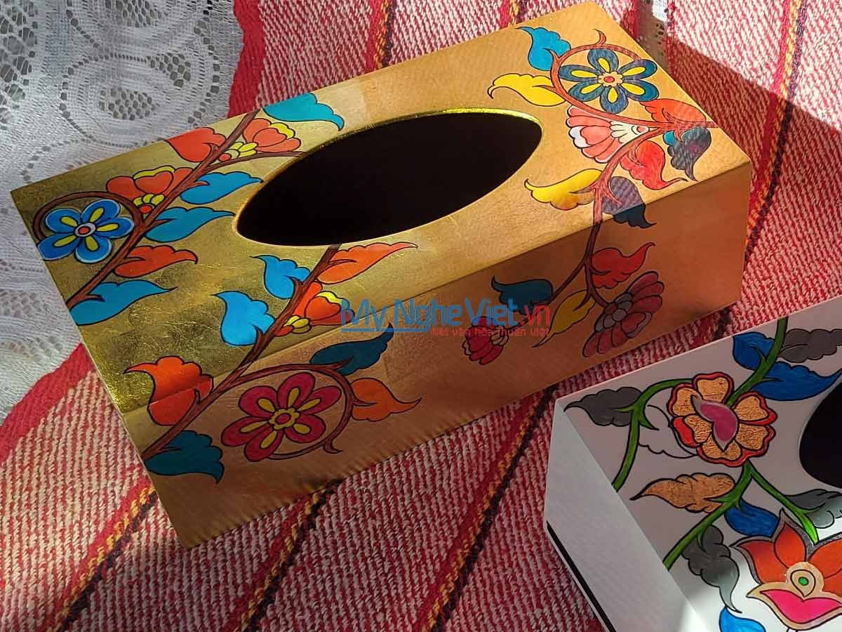 Hộp khăn giấy sơn mài làm theo yêu cầu -Tissue box SMHDRupani04